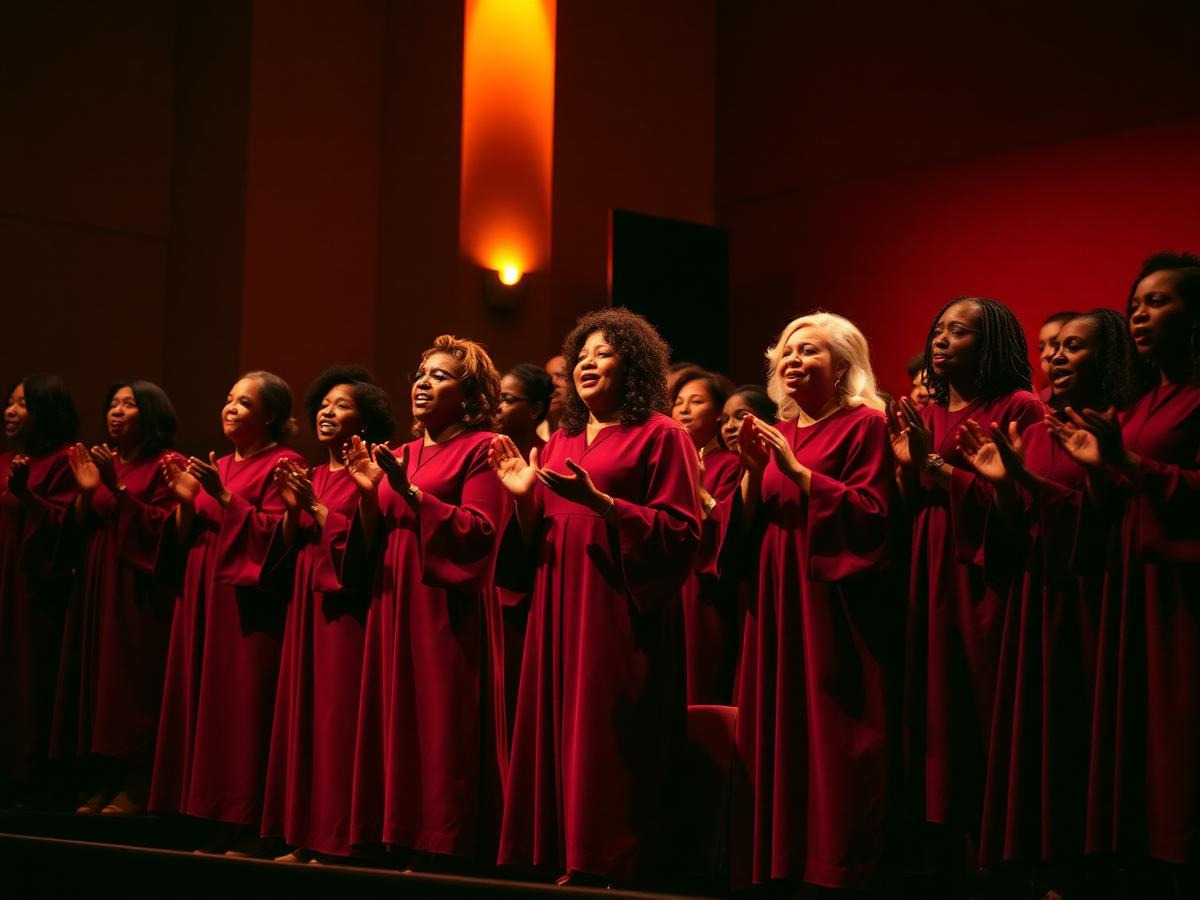 Gospelchor Klangfunke bei einem Auftritt