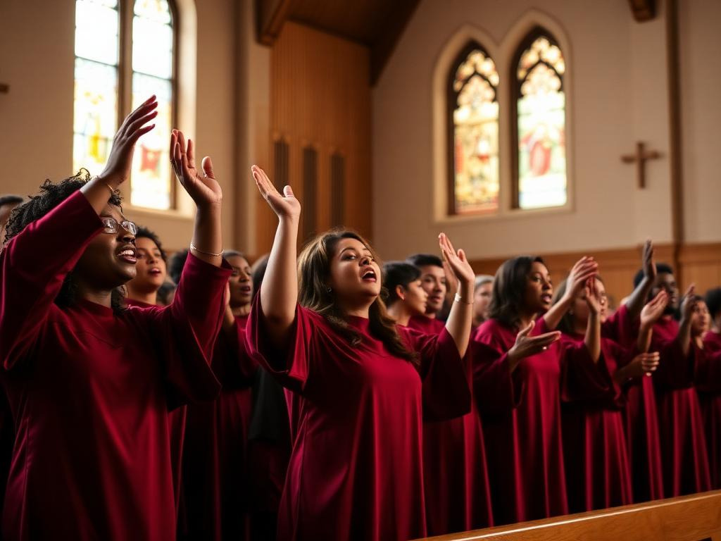 „Total Praise“, letzter Refrain, alle Hände oben