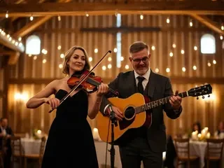 Scheunenhochzeit, Lichterketten, letzter Song vor dem Tanz