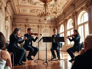 Mozart im Spiegelsaal, Vormittagslicht durch hohe Fenster