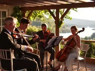 Trauung auf der Terrasse über dem See