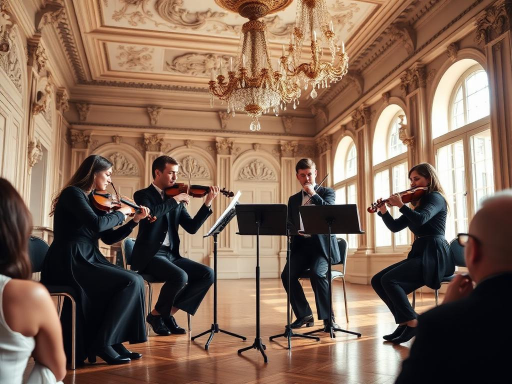 Salonquartett Fünfseen bei einem Auftritt